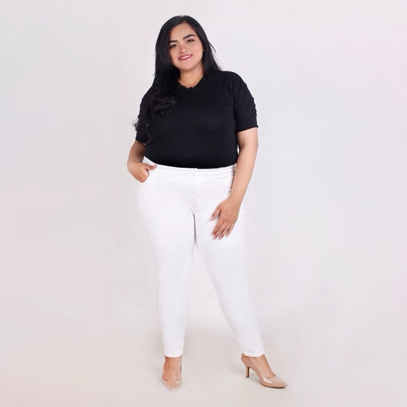 YUKI LEGGING SOFT JEANS Celana Jeans Panjang Wanita dengan Ukuran Standar dan Jumbo tersedia warna H