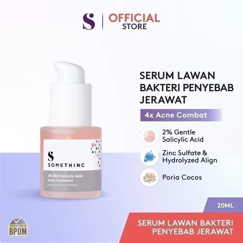 SOMETHINC 2% BHA Salicylic Acid Acne Treatment - Serum Usir Jerawat Mendem & Serum Jerawat Aktif