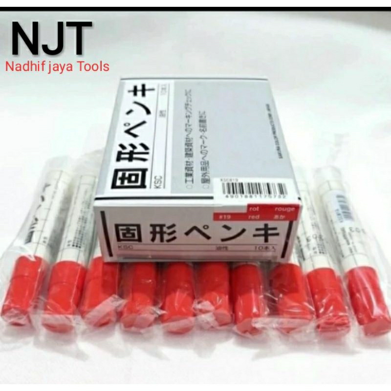 

Spidol merah penanda Besi dan Baja permanen merk SAKURA