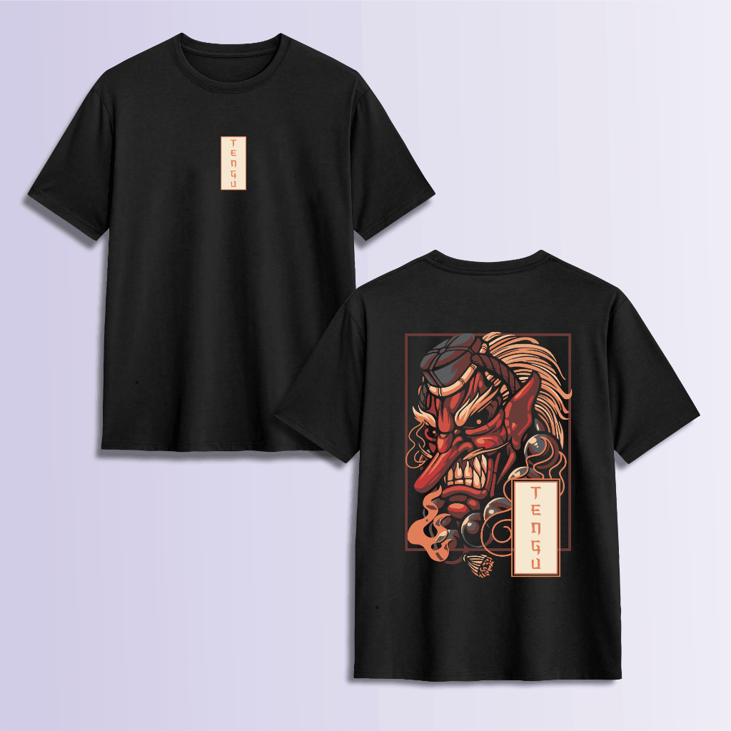 Kaos Distro Cowok TENGU Kaos Pria Distro Keren Japanese Style KAOS DISTRO MURAH