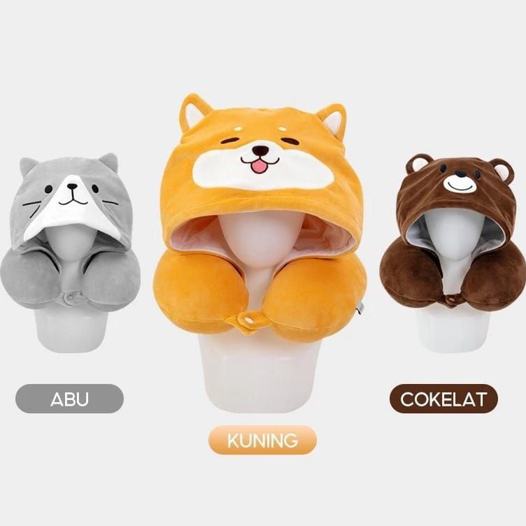 Alba Sol Hooded Neck Pillow Bantal Leher