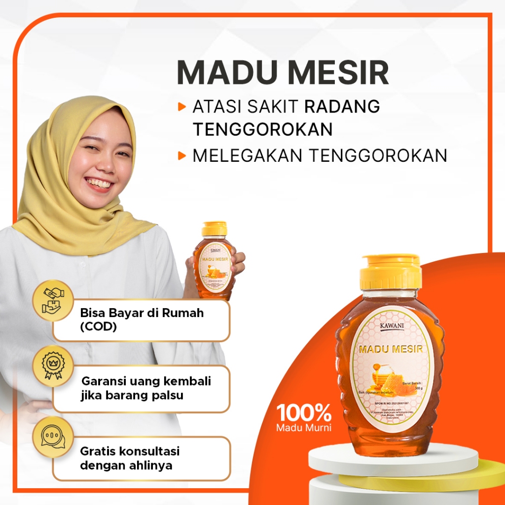 

Madu Mesir Asli Atasi Radang Tenggorokan Melegakan Tenggorokan BPOM 100% Tanpa Campuran