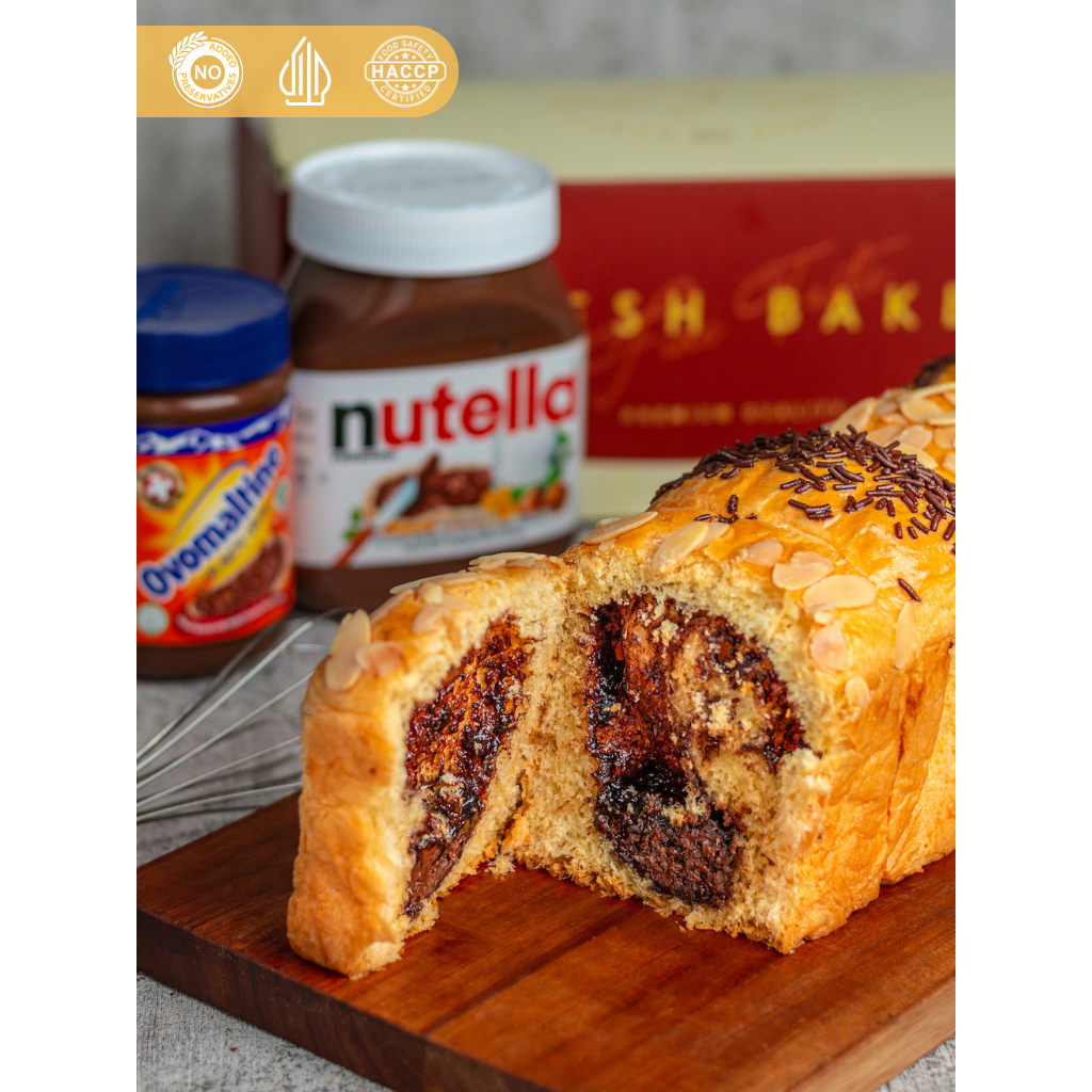 

BRIOCHE Roti Kotak Nutella & Ovomaltine MISOL Premium - GoSend/Grab only