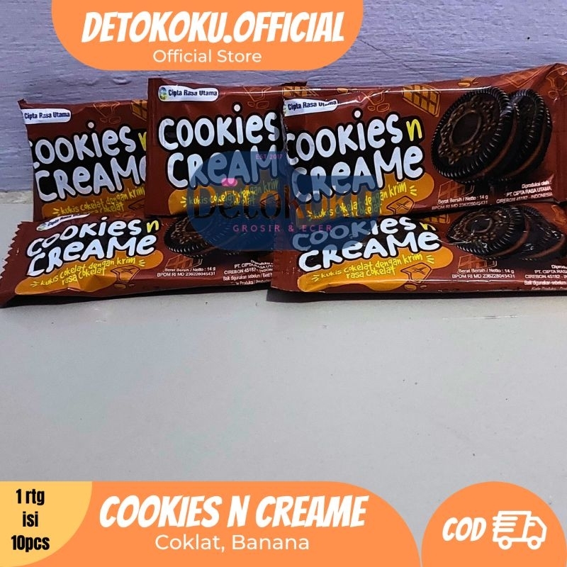 

[ECER] Biskuit Cookies n Creame Rasa Coklat dan Banana