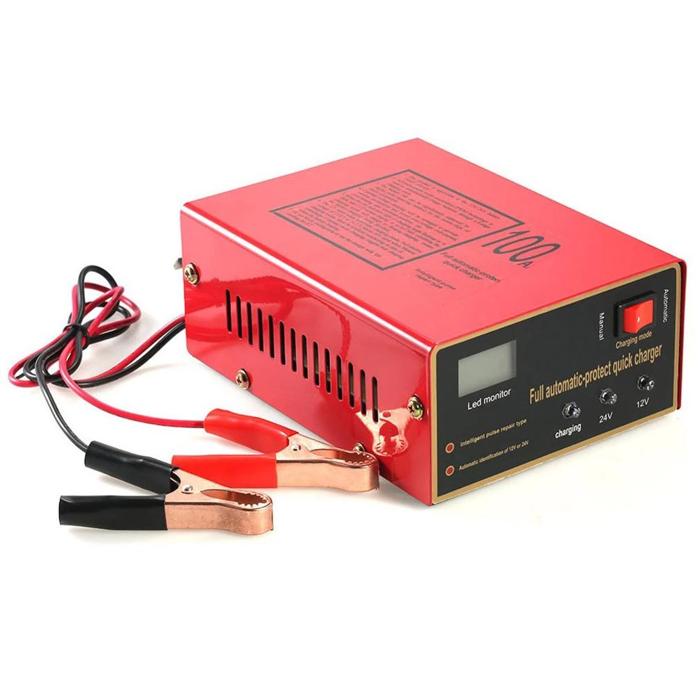 UYUI Charger Aki Motor Mobil 12V / 24 Volt Cas Aki Otomatis Alat Cas Aki Motor Dan Mobil