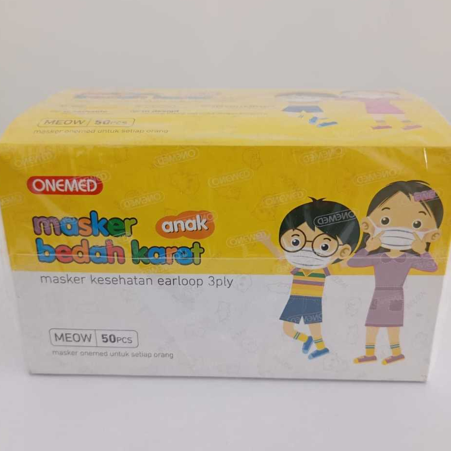 MASKER BEDAH KARET ANAK ONEMED ISI 50 PCS