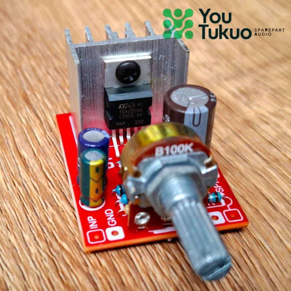 Kit TDA 2003 Tda2003 mini amplifier 12 volt mono plus potensio ampli