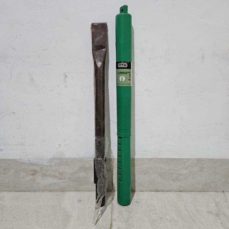 Mata Betel Mesin Bobok Beton RYU AC-CHO22 Hexagon Flat Chisel 35 x 30 x 450 mm Putra Inti