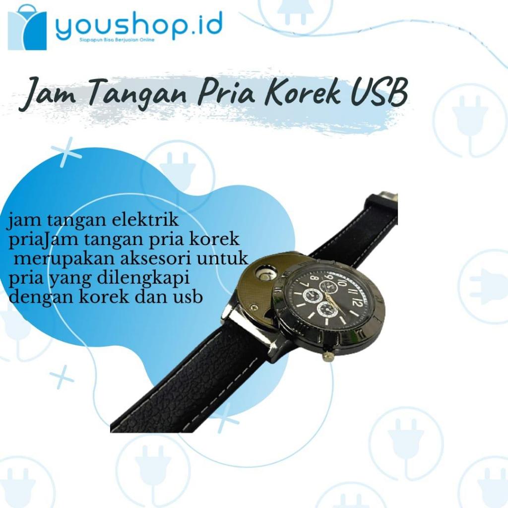 PROMO - Jam Tangan Pria Korek USB  Quartz Casio OULM - jam tangan elektrik pria