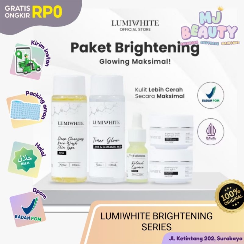 ((Bisa Gojek)) LUMIWHITE BRIGHTENING SERIES BPOM ORIGINAL SKINCARE VIRAL