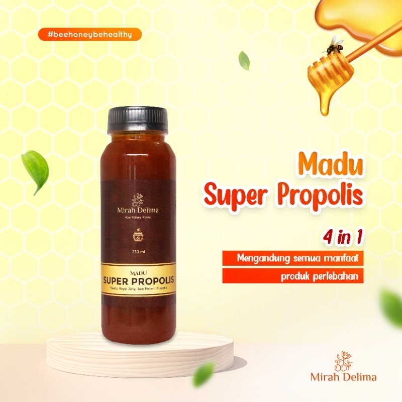 

Madu Super Propolis - Madu + Bee Pollen + Royal Jelly + Propolis - 250 ml
