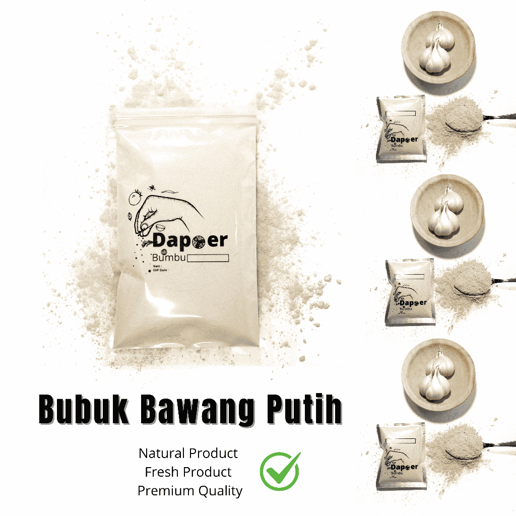 

Bubuk Bawang Putih Premium 100gr - Bumbu Dapur Alami, Bumbu Masakan | Dapoerbumbu Nusantara