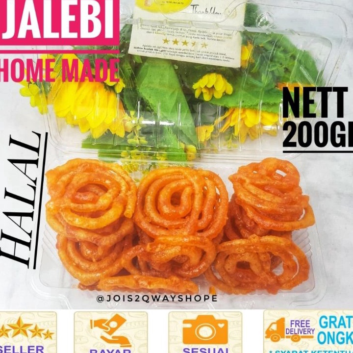 

KI3 Manisan India JALEBI Home Made 2gr Makanan India HALAL