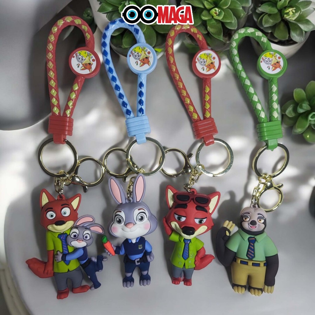 Gantungan Kunci Zootopia / Zootopia Keychain - Gantungan Kunci 3D Disney Zootopia Ganci Lucu Gemoy