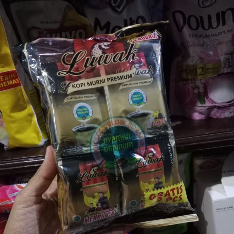 

luwak kopi murni premium saset isi 10+5