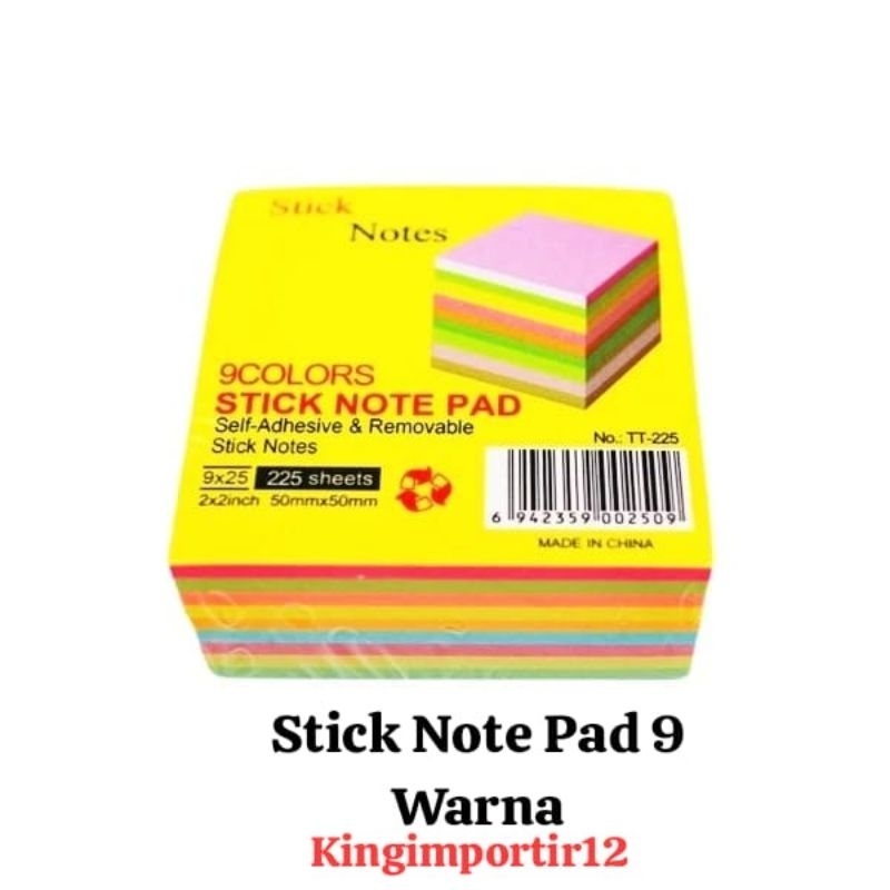 

Stick Note pad 9 warna (King)