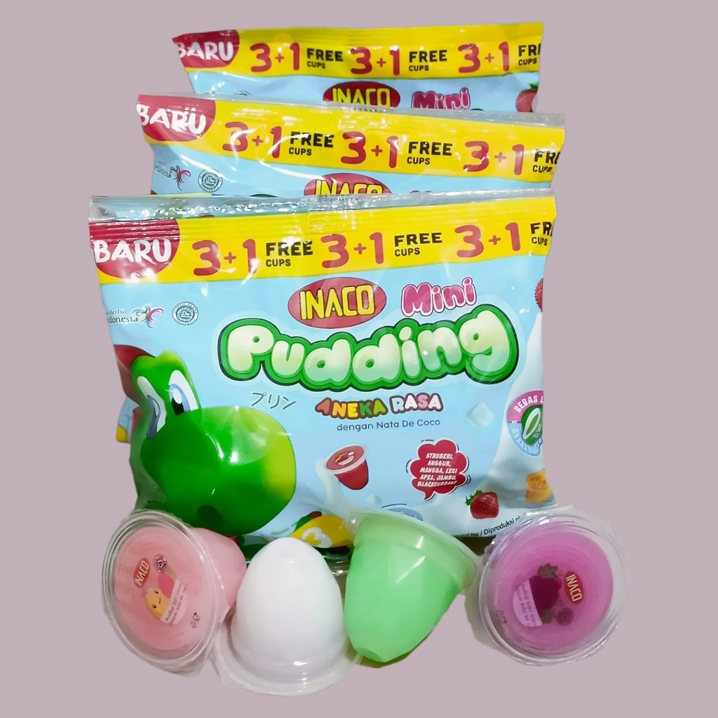 

INACO Mini Pudding 1 renceng isi 10sachet ( 1sachet isi 3+1 pcs )