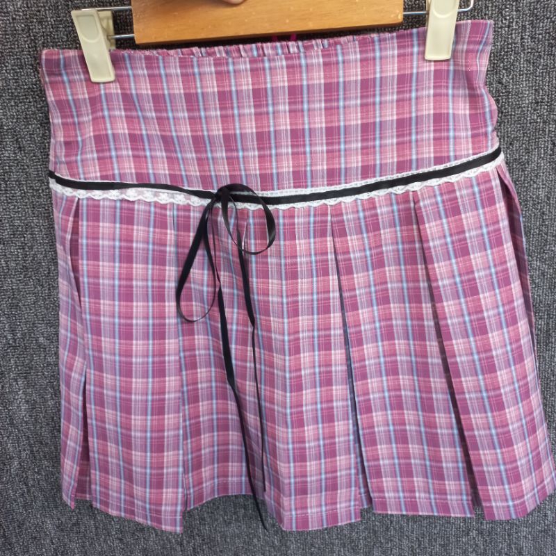 Mini Skirt Rok Pendek Cewek Kotak2 Original Bangkok