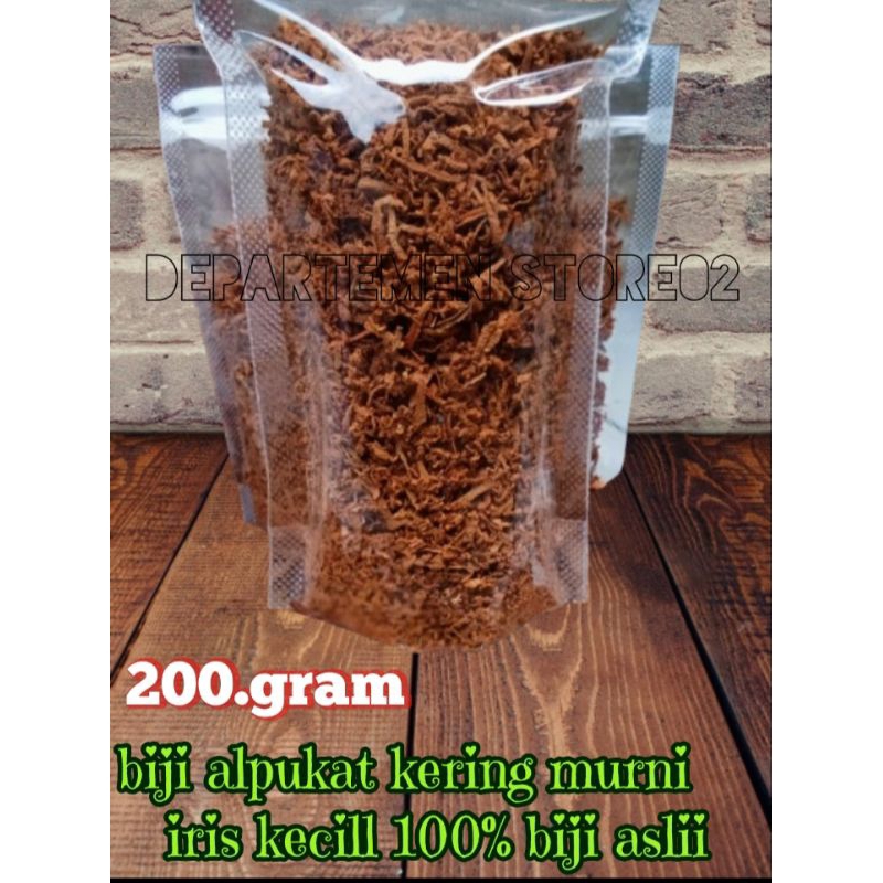 

200. GRAM BIJI ALPUKAT KERING IRIS KECIL-KECIL HERBAL ALAMI 100% BIJI ALPUKAT. TERMURAH !!