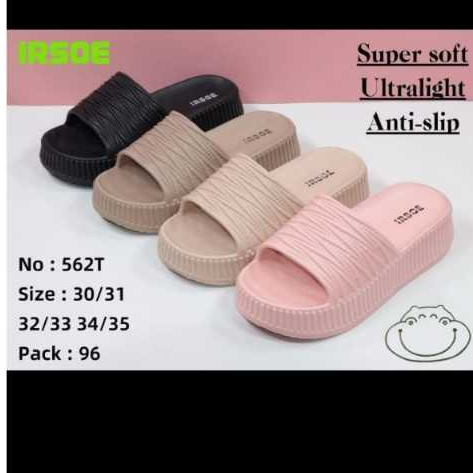 Sandal Selop Jelly 562T Irsoe Wanita Kekinian Korea Premium EVA Sendal Tebal Slip On CewekSandal Wan