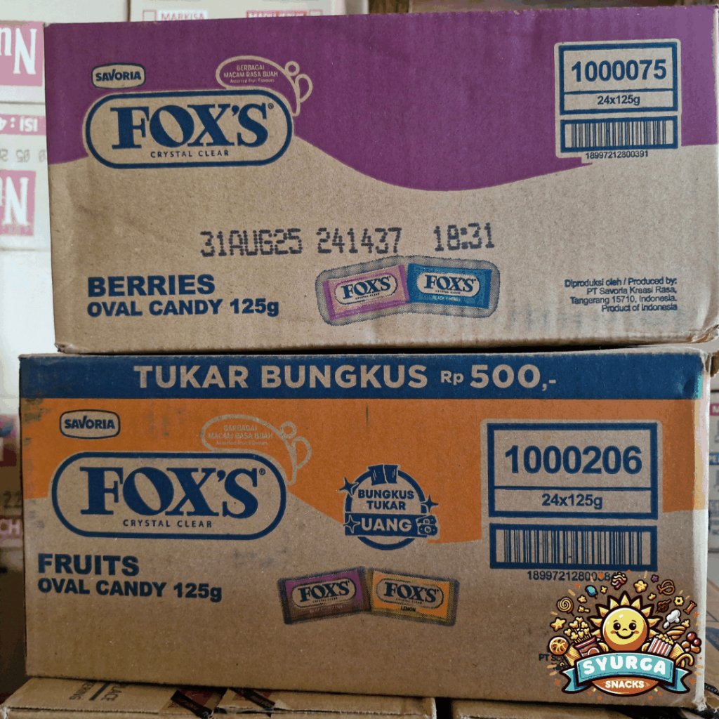 

Foxs Permen Berries Fruit Dus (Isi 24 @125Gr)