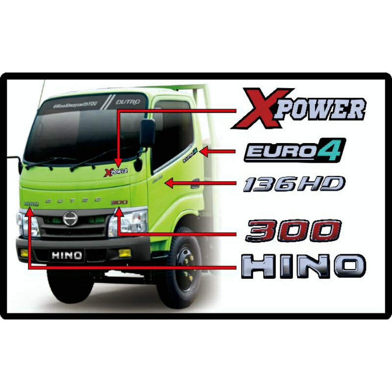 STIKER Hino xpower euro4 / STIKER EMBLEMe