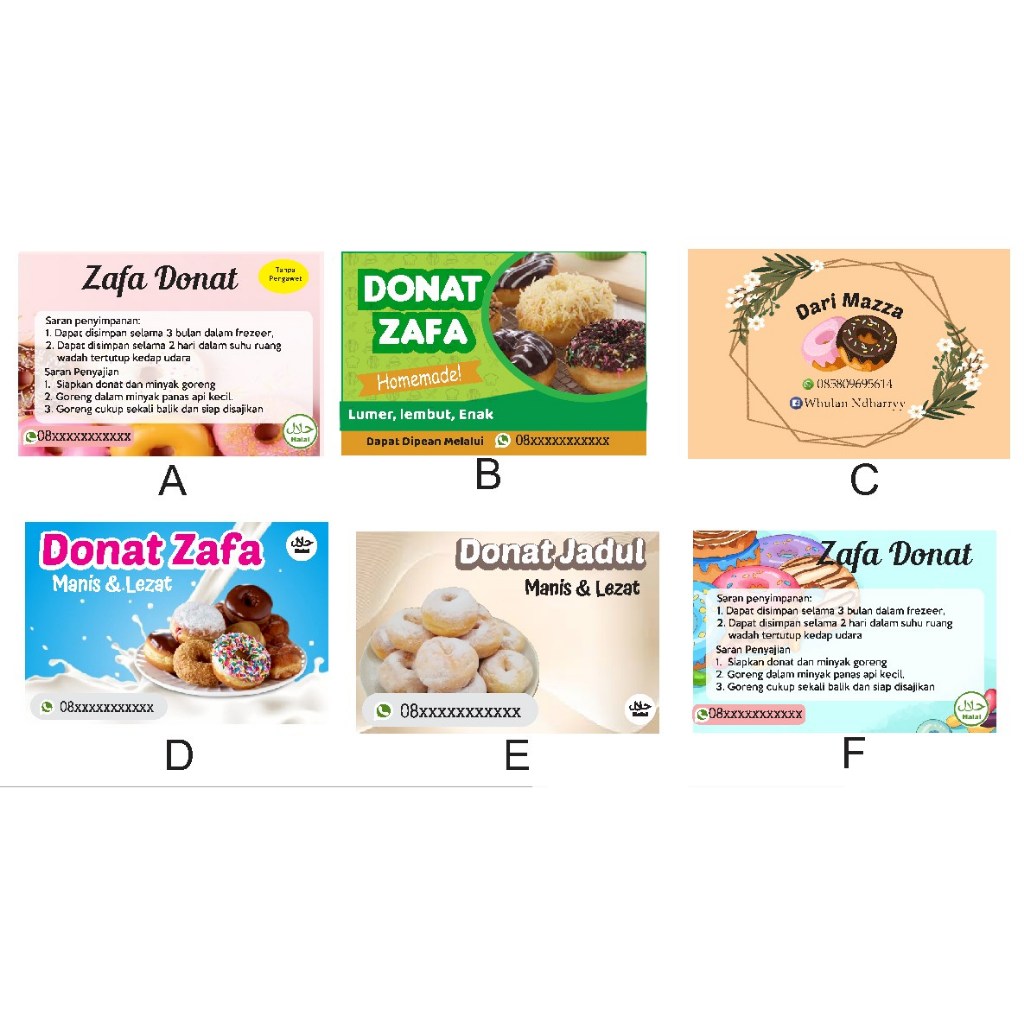 

sticker donat kotak/sticker donat
