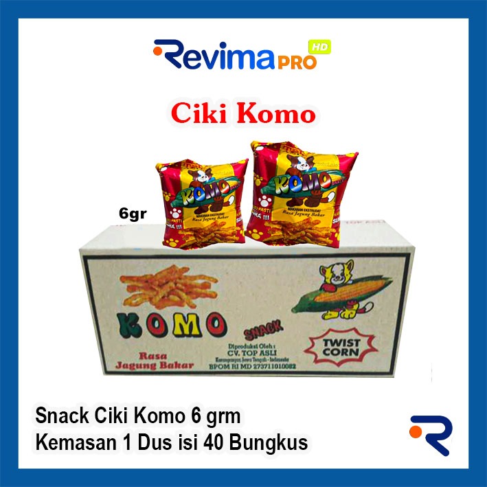 

Chiki KOMO Rasa Jagung Bakar, Snack Makanan Ringan Kemasan 1 Dus isi 40 Bungkus