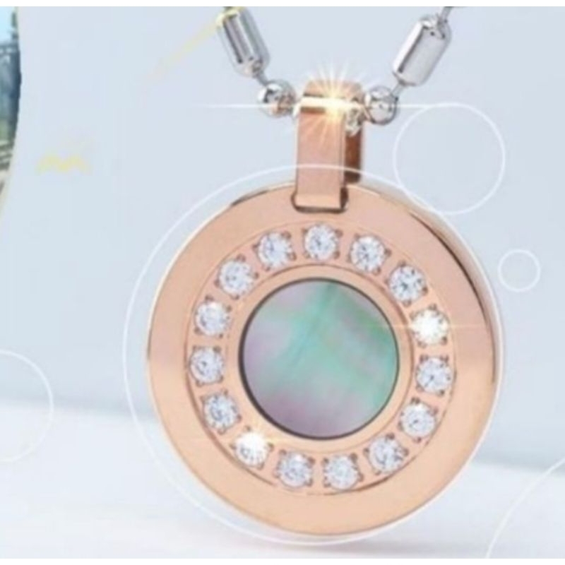 kalung mci lsw3 Shell rose gold ori