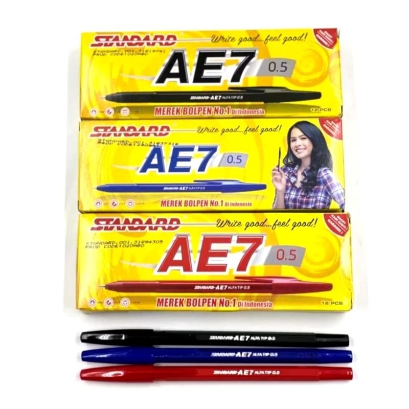 

Happy - Pulpen Pena Standar Warna Biru Merah Hitam Harga Perpcs