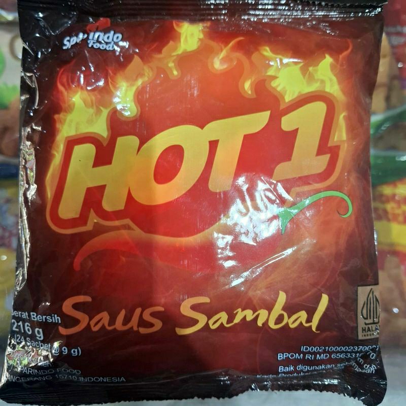 

Saus sambal HOT1 Sachet 9gr ( 24pcs )