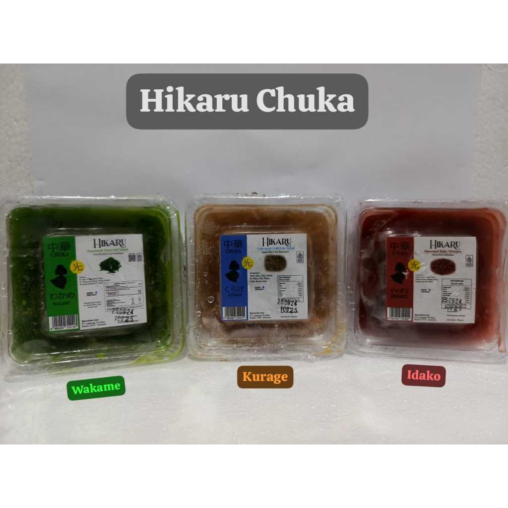 

HIKARU CHUKA ALL VARIAN 75 GR | CHUKA WAKAME | CHUKA KURAGE | CHUKA IDAKO - 75 GR HALAL