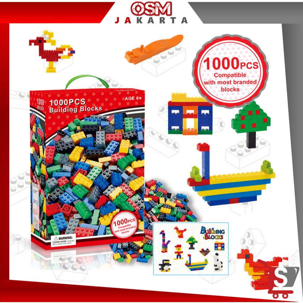 OSM JKT M6335 Building Block Isi 500 PCS & 1000 PCS / Mainan Edukasi Anak Brick Kecil / Mainan Lego