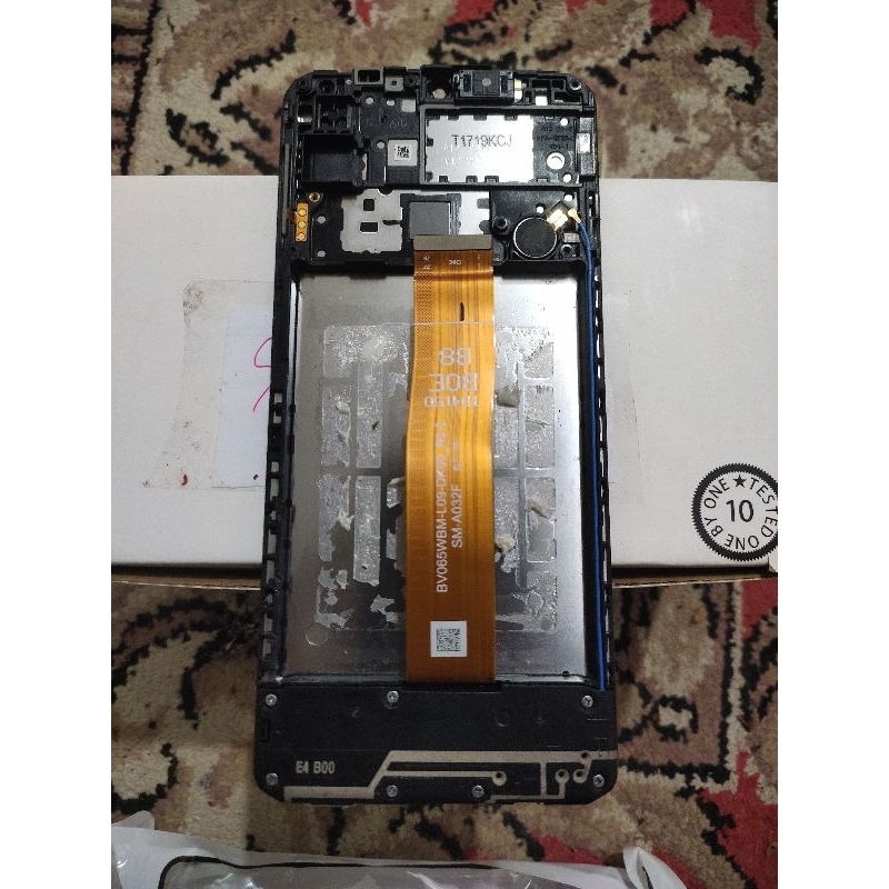 Lcd, PCB board, fleksibel Frame lcd Samsung A12 ORI Copotan Normal