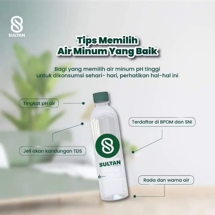 

Air Sultan Air Alkali PH tinggi Air Minum Kesehatan isi 600 ml