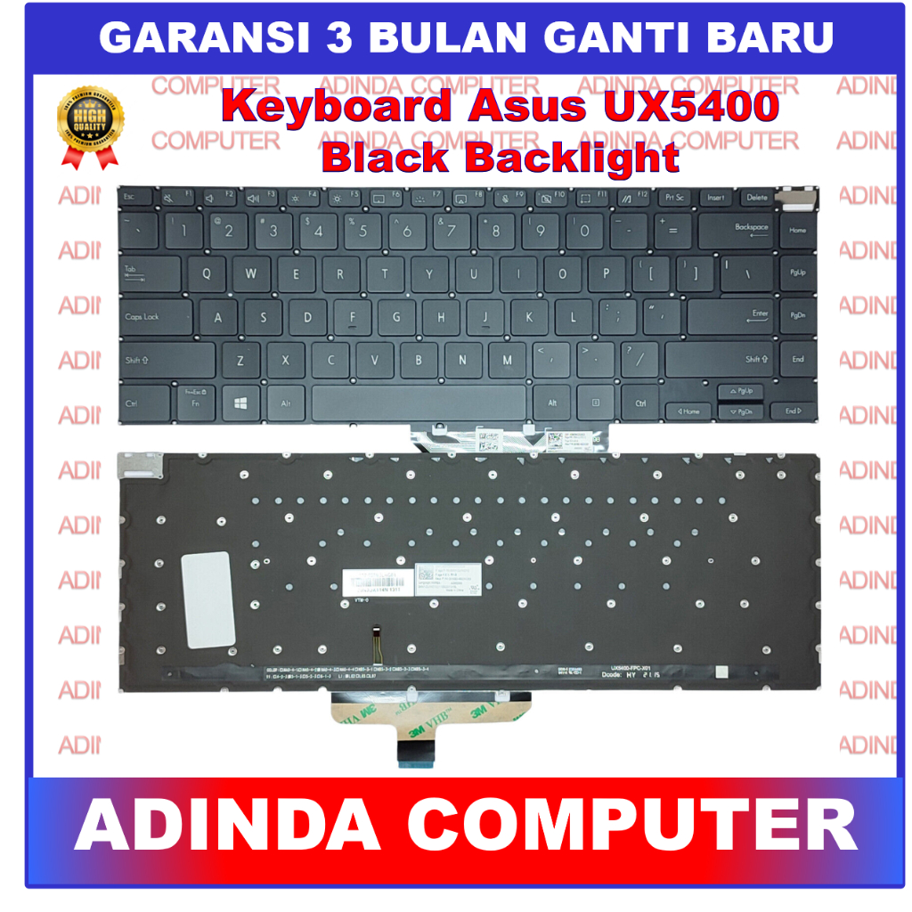 Keyboard Asus Zenbook 14x OLED UX5400 UX5400E UX5400EA UX5400EAG UX5400EG UX5400ZB UX5400ZF Black-Si