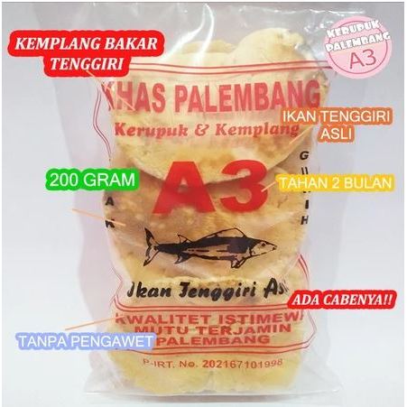 

KEMPLANG BAKAR TENGGIRI SUPER KERUPUK BAKAR SUPER ASLI IKAN TENGGIRI KHAS PALEMBANG 200GR