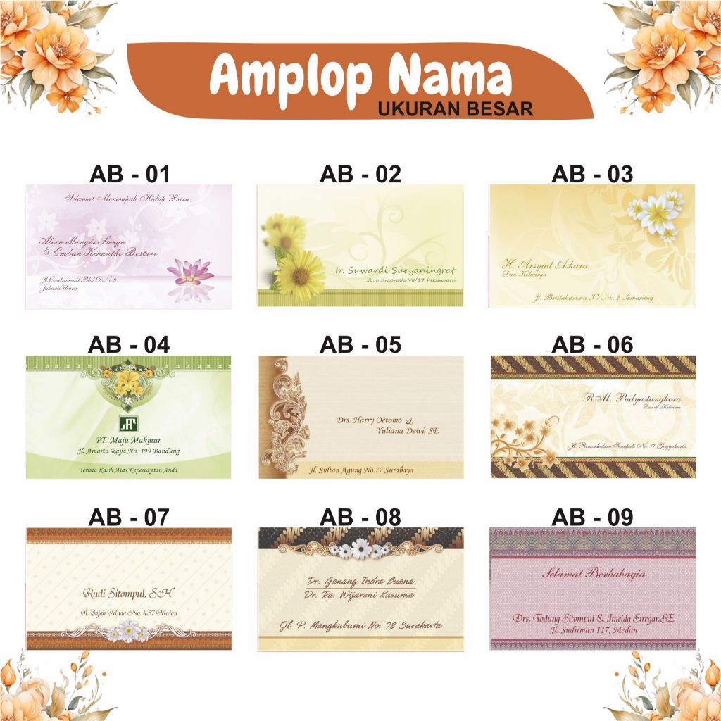 

AMPLOP SUMBANGAN BESAR - AMPLOP NAMA CUSTOM