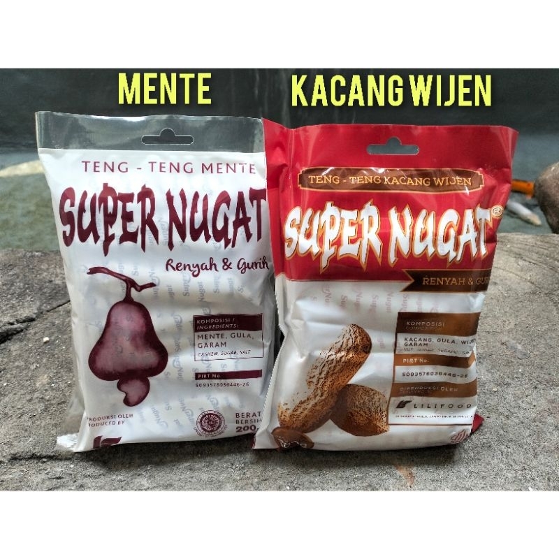 

Teng teng kacang wijen / mente Lili super nugat 200gr Ed mei 2025