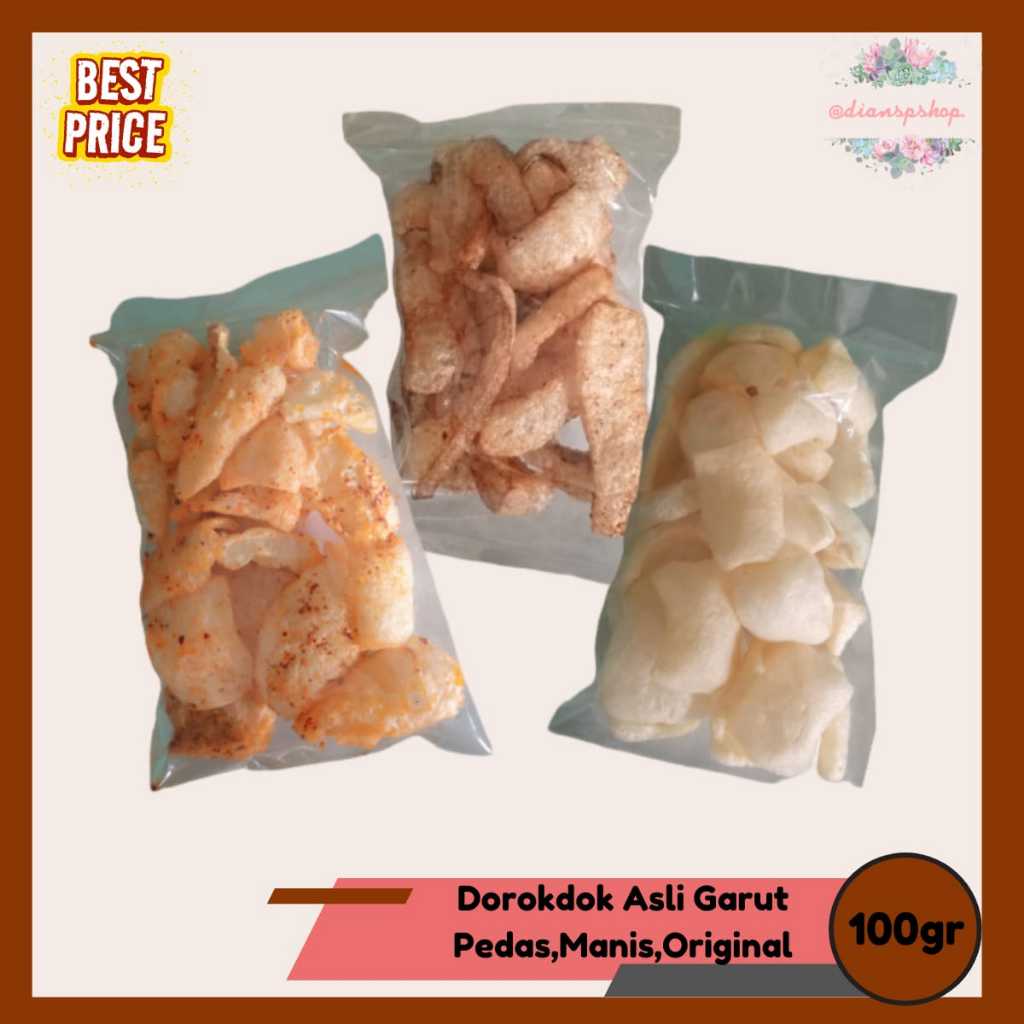 

Dorokdok Asli Garut Gurih Pedas Manis Renyah 100gr