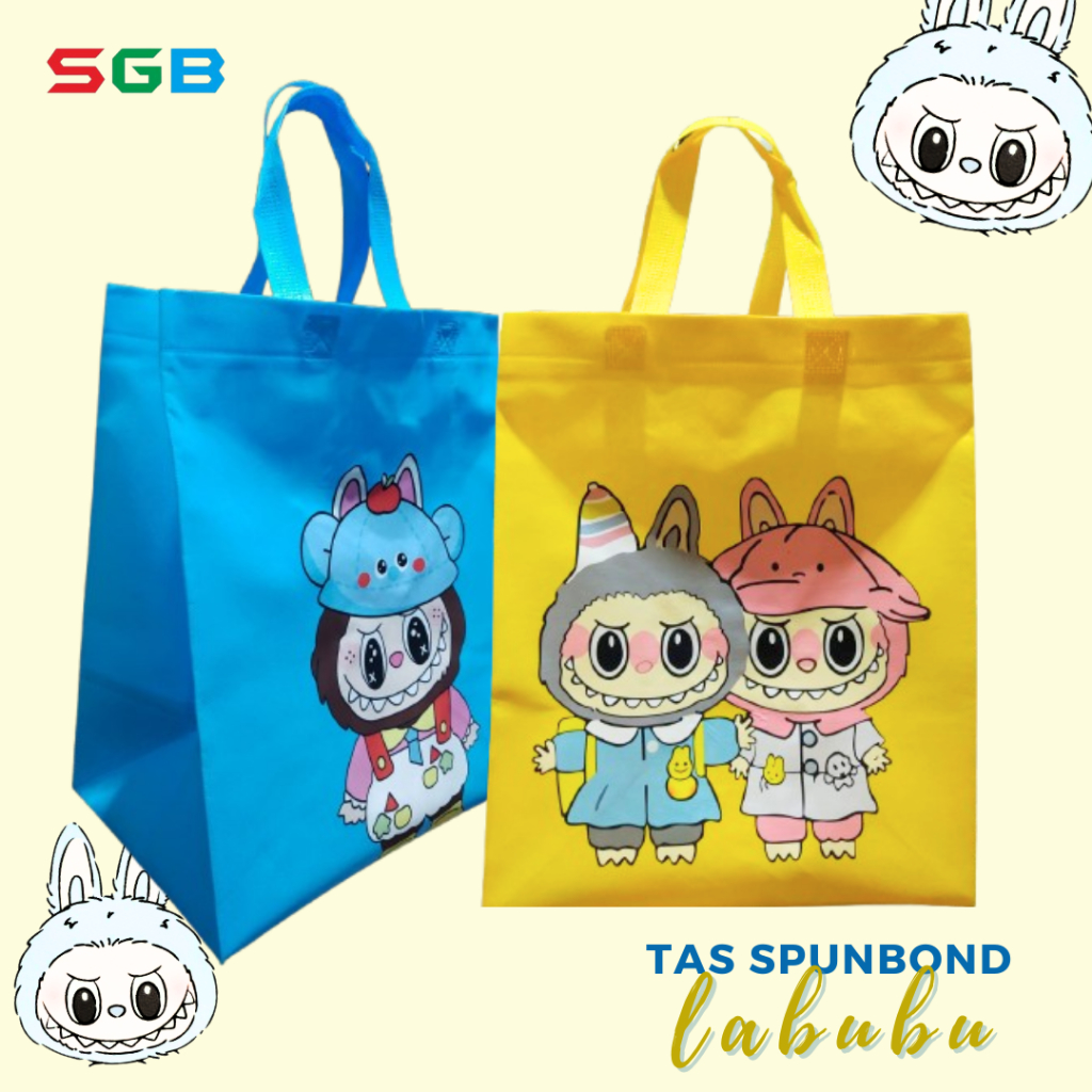 

1 PCS - Tas Spunbond KARAKTER LABUBU size 35x28x20 ketebalan 100 GSM - TAS SPUNBOND / GOODIE BAG