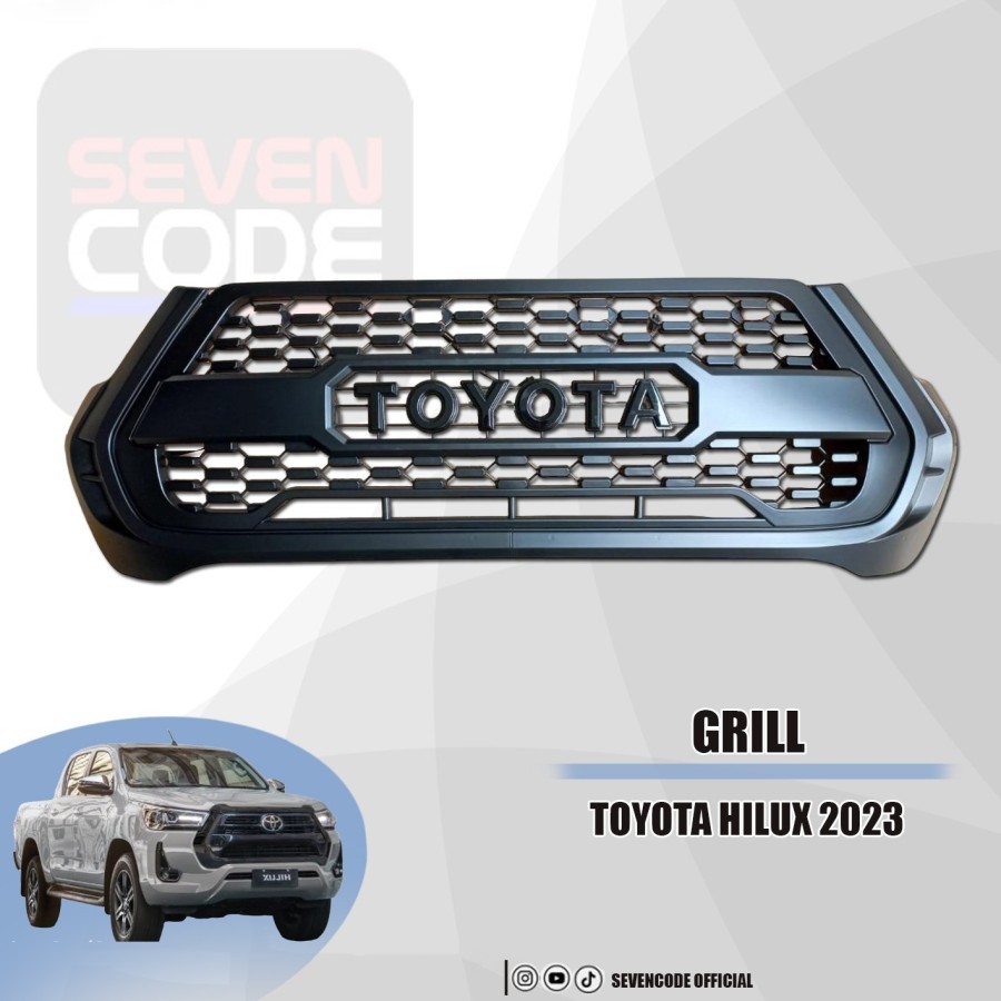 GRILL DEPAN HILUX 2021 2022 2023 / GRILL HILUX 2021 UP - Hitam