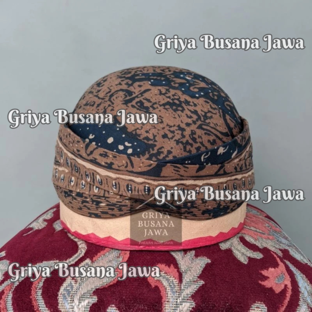 Blangkon Solo Kasatriyan Alusan Batik Kombinasi