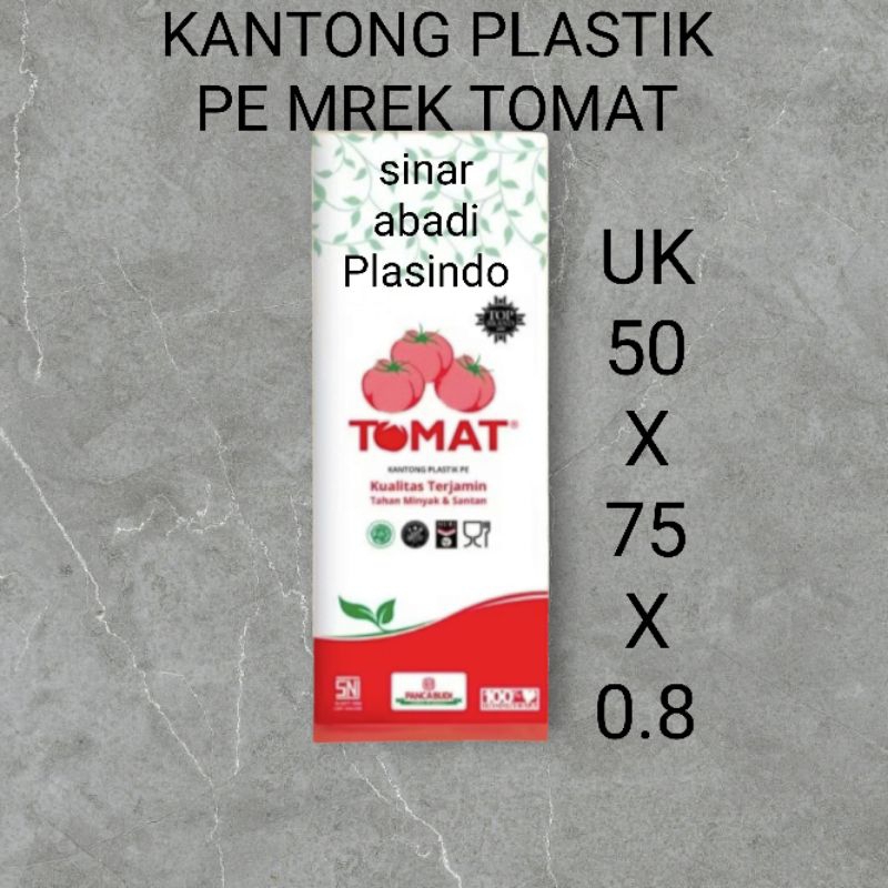( Varian ) Plastik Pe Tomat Tebal Uk 60X100X0.8 - 50X85X0.8, Kantong Plastik Ikan/Plastik