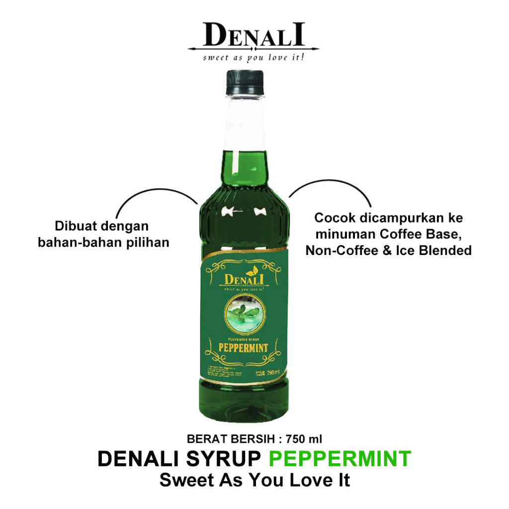 

Denali Syrup UK | Minuman Segar | Minuman Sirup Denali | Denali Sirup Rasa Papper Mint 750ml