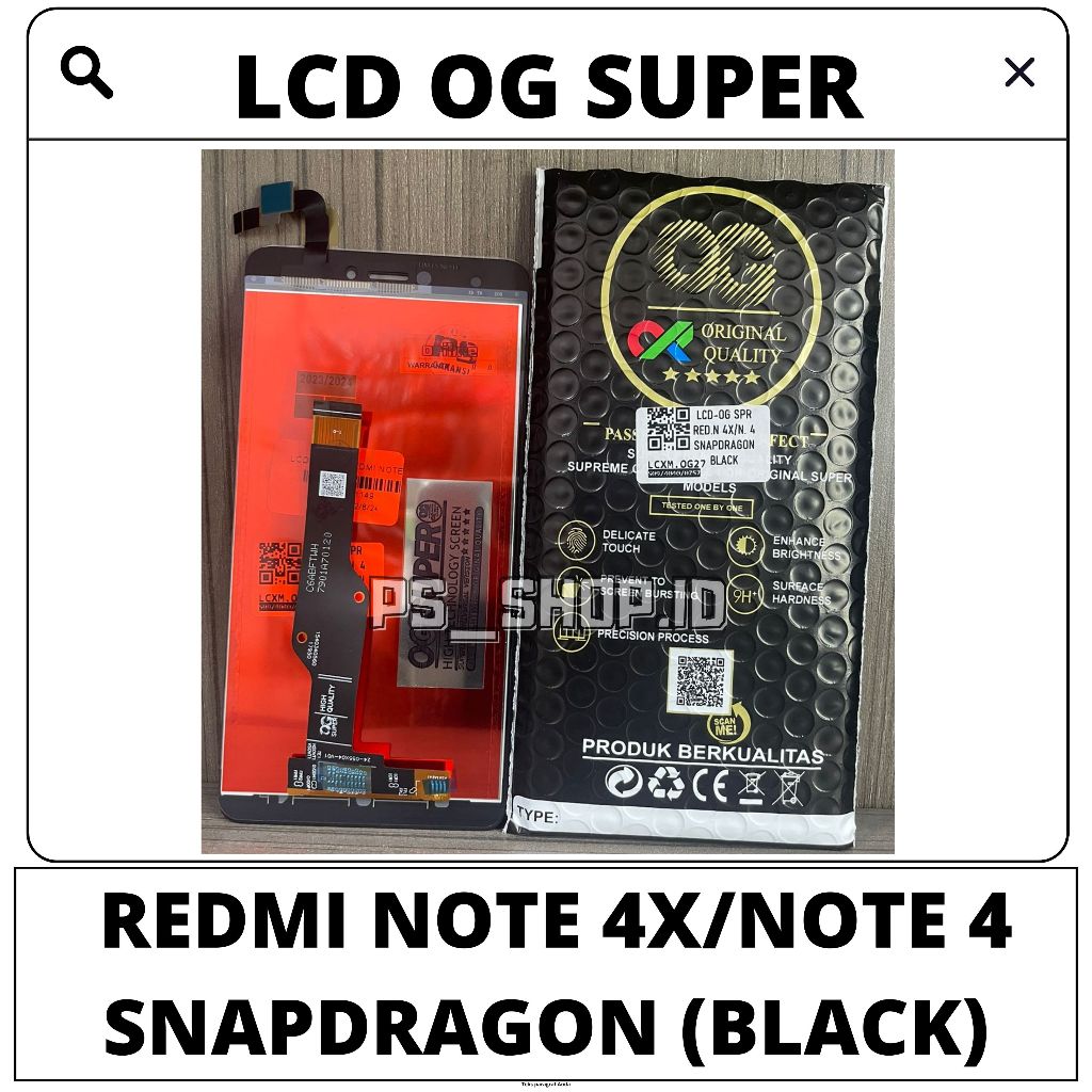 LCD REDMI NOTE 4X / NOTE 4 SNAPDRAGON  Touchscreen FullSet OG SUPER