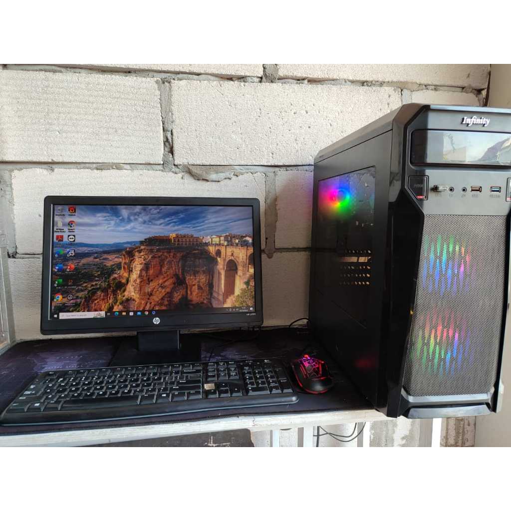 Paket CPU Gaming Core i5 7400 gen 7th Monitor 19inc