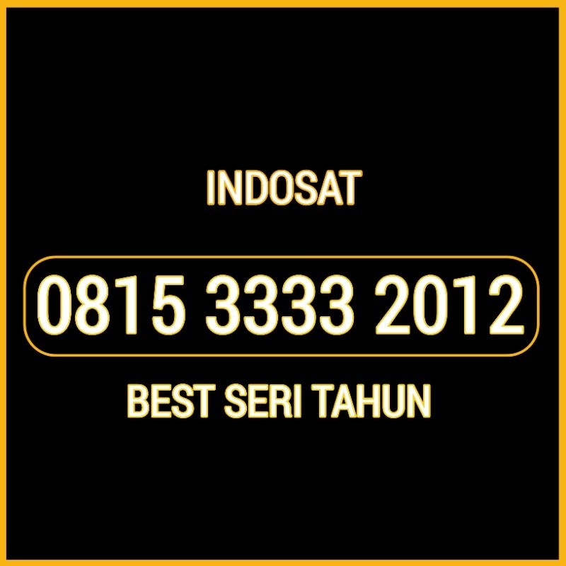 Nomor Cantik Indosat tahun