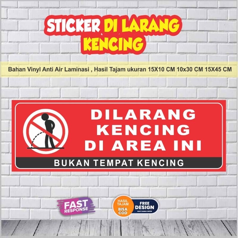 

Sticker Dilarang Kencing