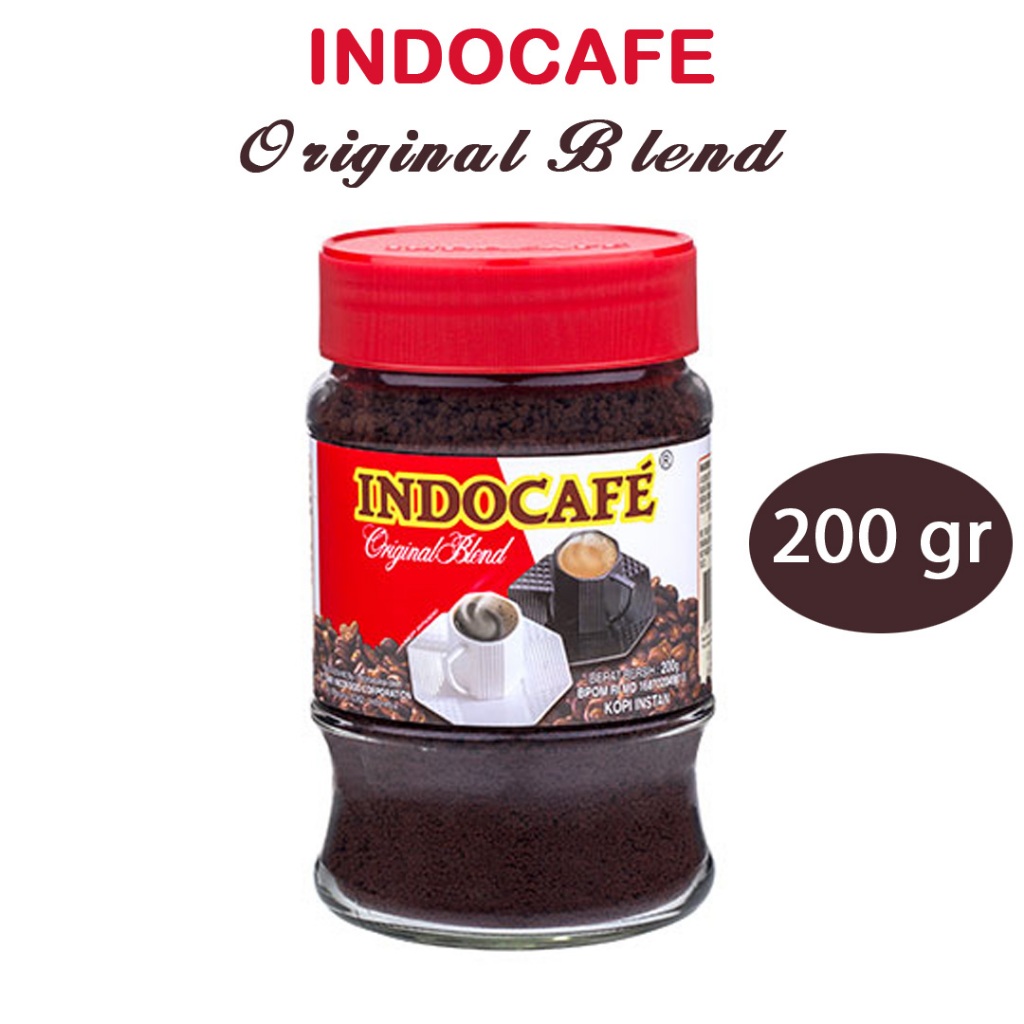 

INDOCAFE ORIGINAL BLEND 200 GRAM-KOPI BUBUK HITAM KEMASAN JAR (packing aman)